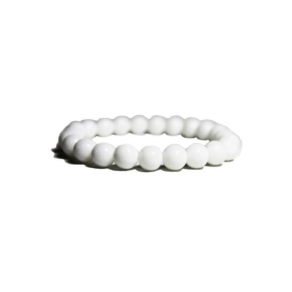 🔴 Bracelet - White Alabaster - Picture 1 of 1
